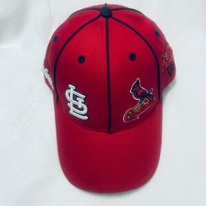 Unique Cardinals Red Baseball Cap with Embroidered Logos